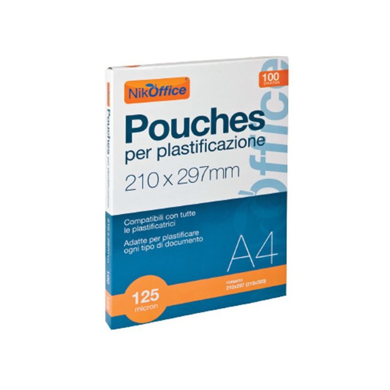 POUCHES A4 NIKOFFICE 125MIC 100PZ 13NIK050