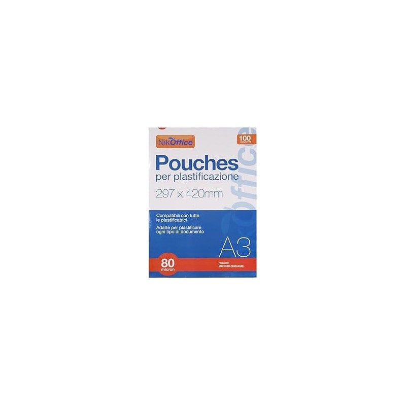 POUCHES A3 NIKOFFICE 80MIC 100PZ 13NIK051