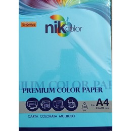 CARTA A4 NIKOFFICE TURCHESE...