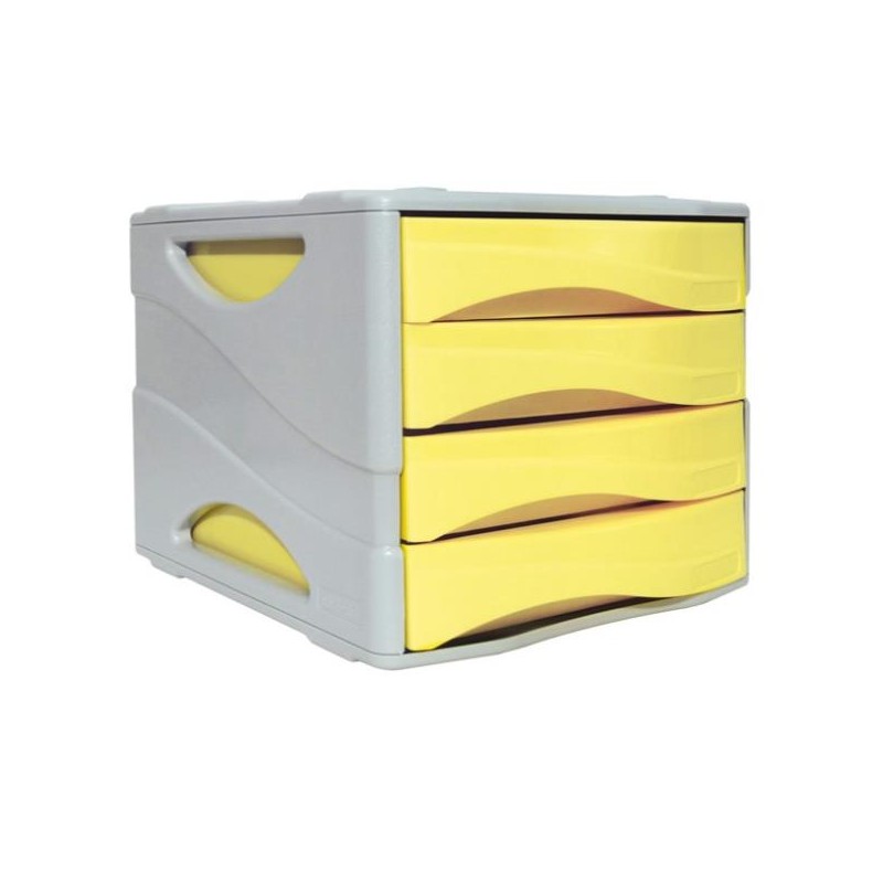 CASSETTIERA ARDA 4 CASSETTI  KEEPCOLOUR GIALLO