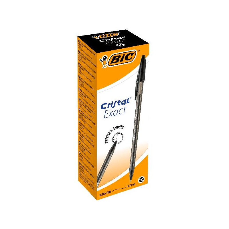  PENNE BIC  SFERA CRISTAL EXACT NERO CONF DA 20PZ