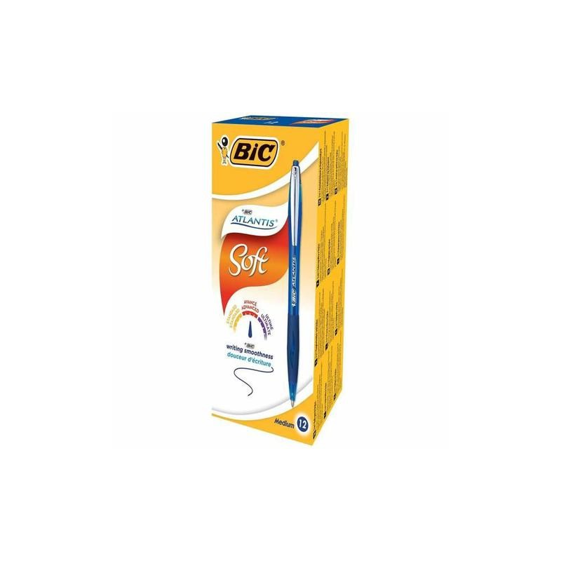 PENNE BIC  ATLANTIS CLIC CLASSIC BLU CONF DA 12PZ