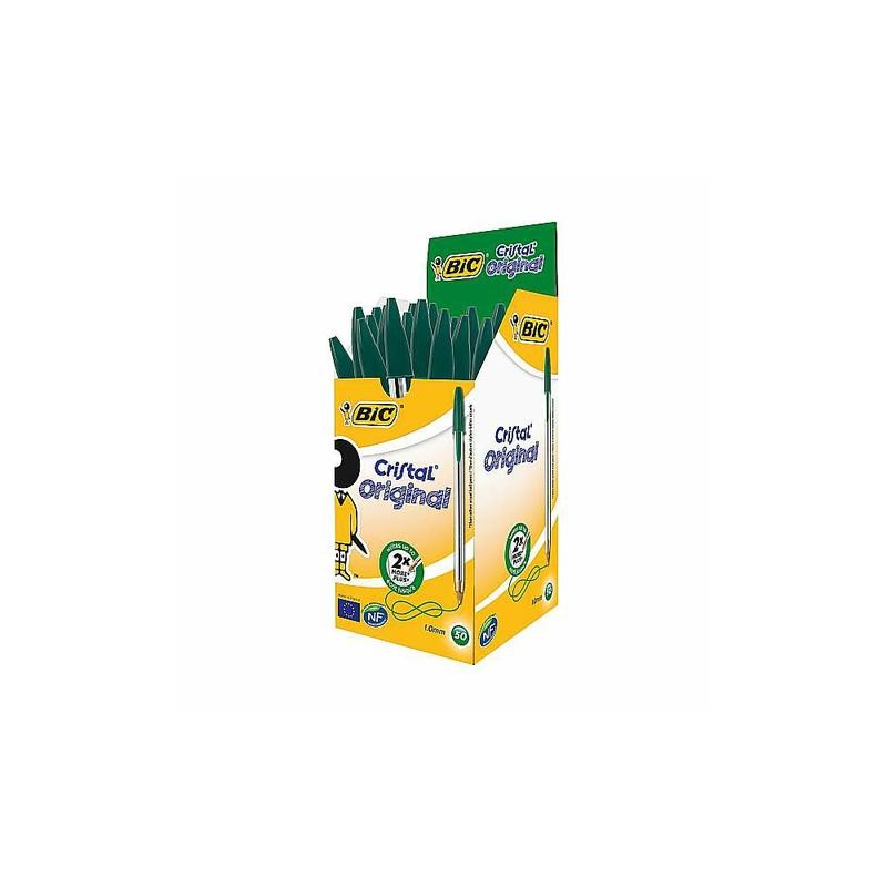PENNE BIC CRISTAL A SFERA  VERDE CONF DA 50PZ
