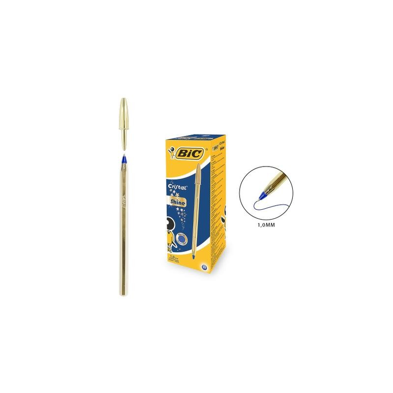 PENNA BIC CRISTAL CELEBRATE GOLD COLORE BLU (edizione speciale) CONF DA 20PZ